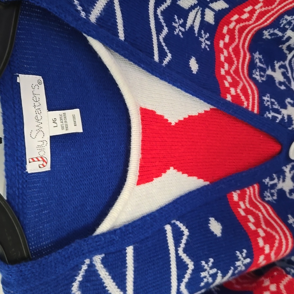 Blue and Red Christmas Sweater - Picture 6 of 13
